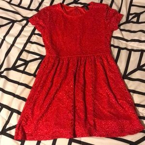 Forever 21 red lace dress